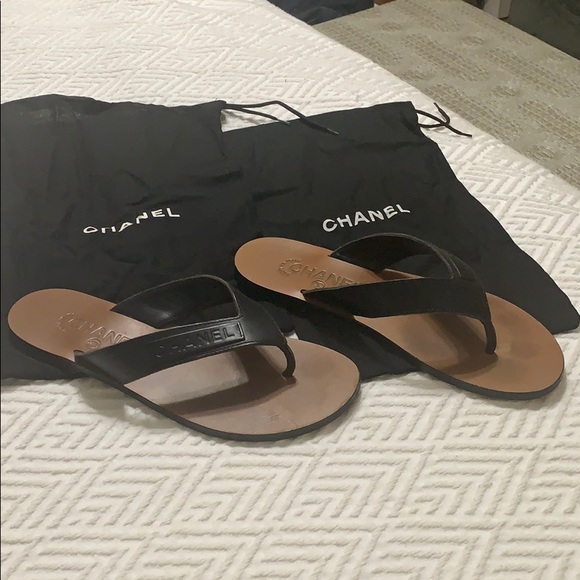 CHANEL Shoes - 🖤 TODAY ONLY🖤 AUTHENTIC CHANEL LEATHER SANDALS